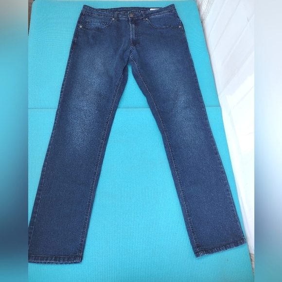 AXEL Men's Slim Stretch Extensible Denim Jeans Blue 34x32 - Picture 1 of 8